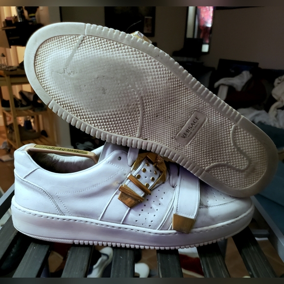 Versace studded leather  sneakers - Picture 4 of 8